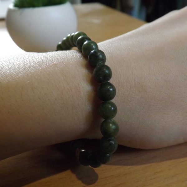 Bracelet Jade verte – Perles 6mm