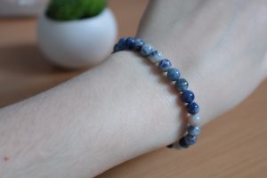 Bracelet Jaspe Blue Spot – Perles 6mm