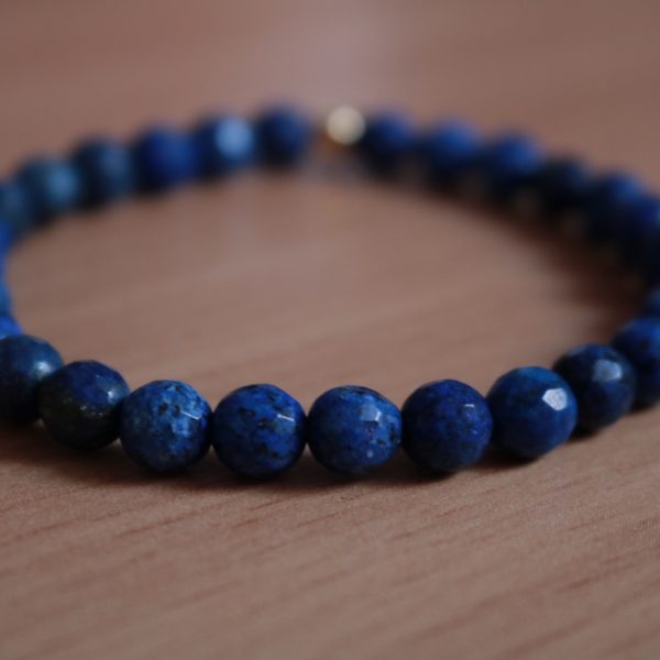 Bracelet Lapis Lazuli Facetté – Perles 6mm