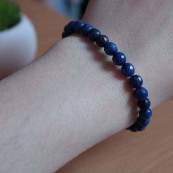 Bracelet Lapis Lazuli Facetté – Perles 6mm