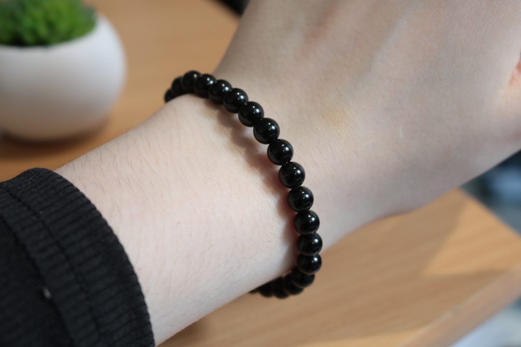 bracelet obsidienne noire 6mm