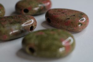 Pendentif Ovale Unakite (25mm) A