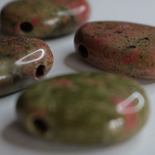 Pendentif Ovale Unakite (25mm) A