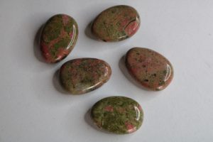 Pendentif Ovale Unakite (25mm) A