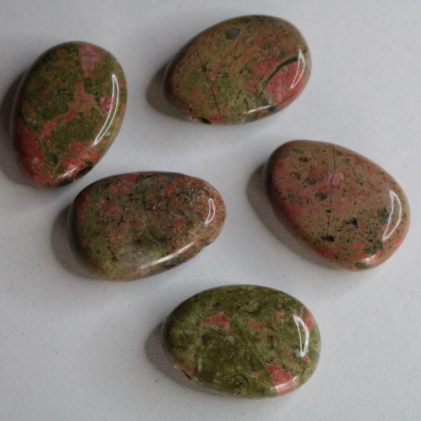 Pendentif Ovale Unakite (25mm) A