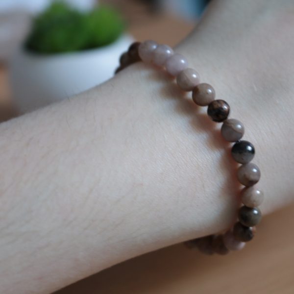 Bracelet Rhodonite – Perles 6mm