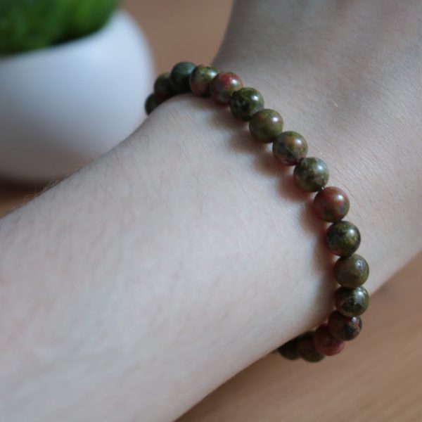 Bracelet Unakite – Perles 6mm