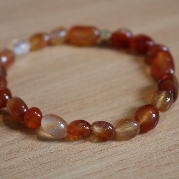 Bracelet Cornaline (Agate rouge) – Pierre roulées 6mm A