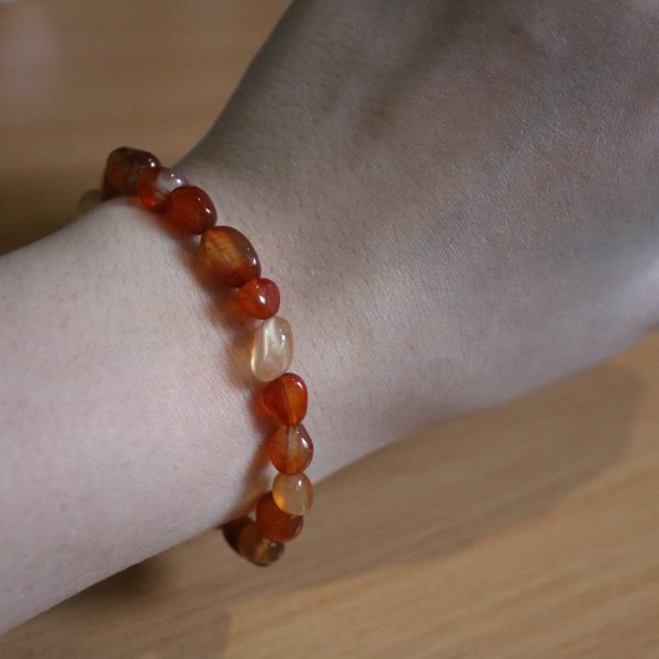 Bracelet Cornaline (Agate rouge) – Pierre roulées 6mm A