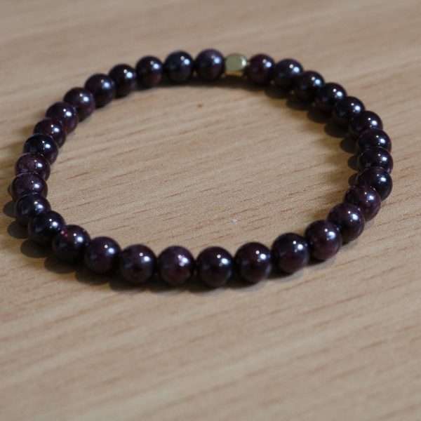 Bracelet Grenat Rouge – Perles 6mm A