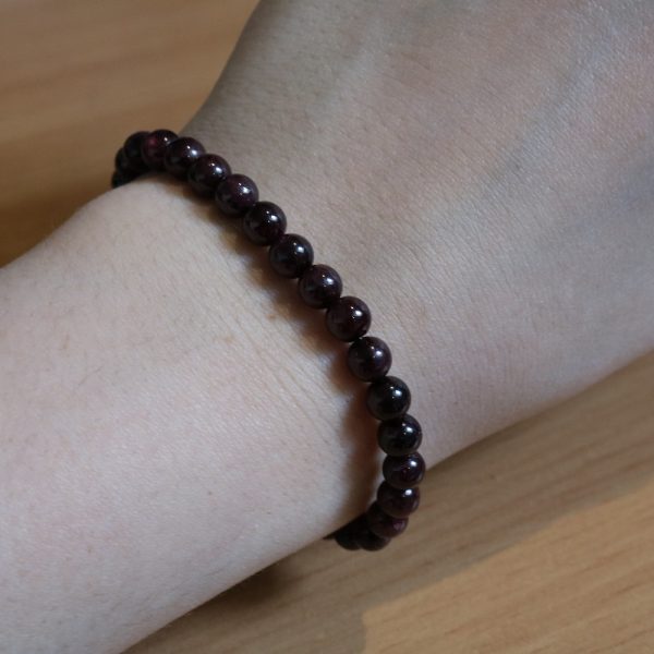 Bracelet Grenat Rouge – Perles 6mm A