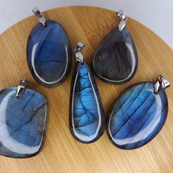 Pendentif Labradorite Bleue – Cabochons – AA