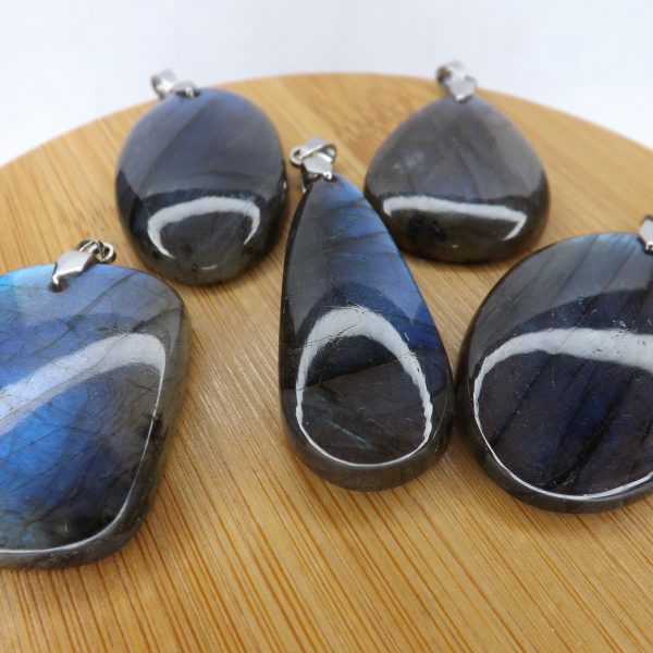 Pendentif Labradorite Bleue – Cabochons – AA