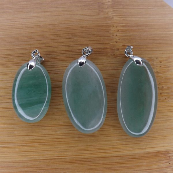 Pendentif Aventurine verte – Cabochons – AA