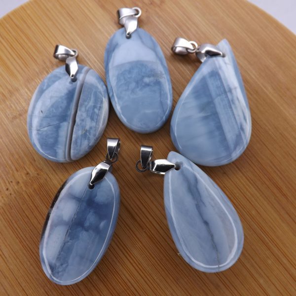 Pendentif Opale Bleue – Cabochons – AA