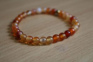 Bracelet Cornaline (Agate rouge) – Perles 6mm