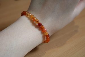 Bracelet Cornaline (Agate rouge) – Perles 6mm