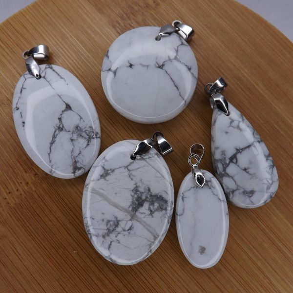 Pendentif Howlite – Cabochons – AA