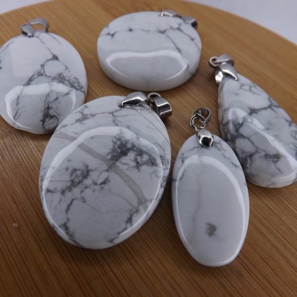 Pendentif Howlite – Cabochons – AA