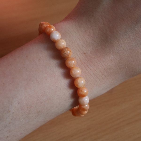 Bracelet Calcite Orange – Perles 6mm