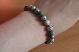 Bracelet Jaspe Dendritique – Perles 8mm