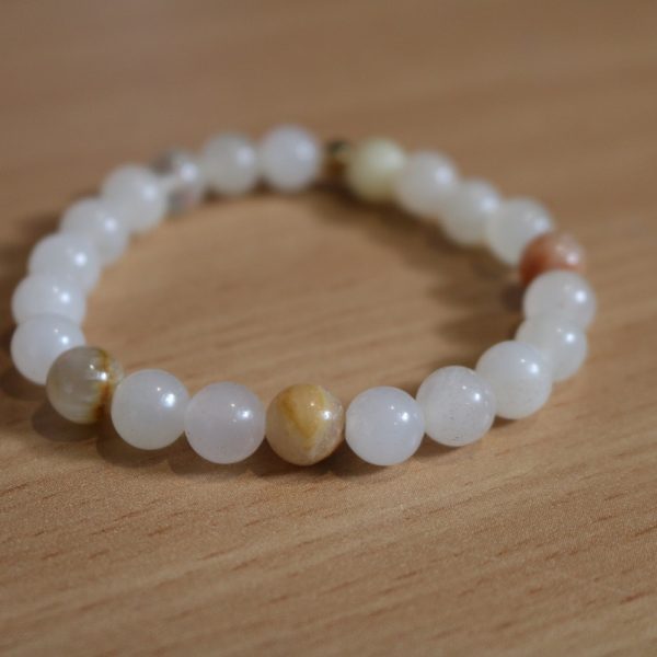 Bracelet Aragonite – Perles 8mm – A