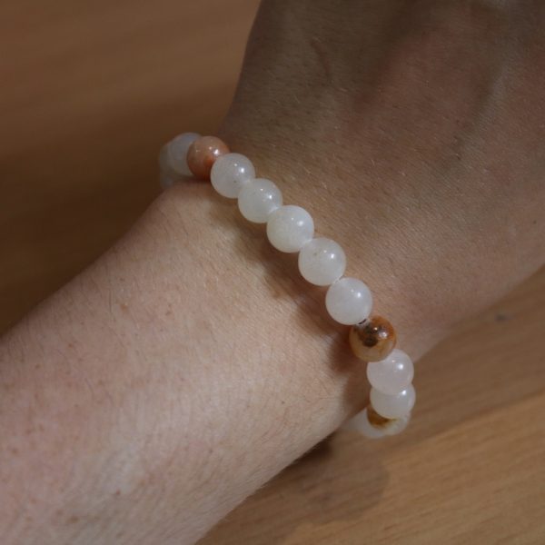 Bracelet Aragonite – Perles 8mm – A