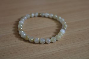 Bracelet Quartz Rutilé (Cristal de roche) – Perles 6mm – AB