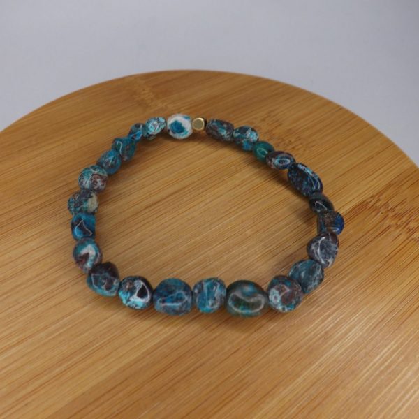 Bracelet Chrysocolle – Perles roulées A