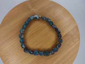 Bracelet Chrysocolle – Perles roulées A