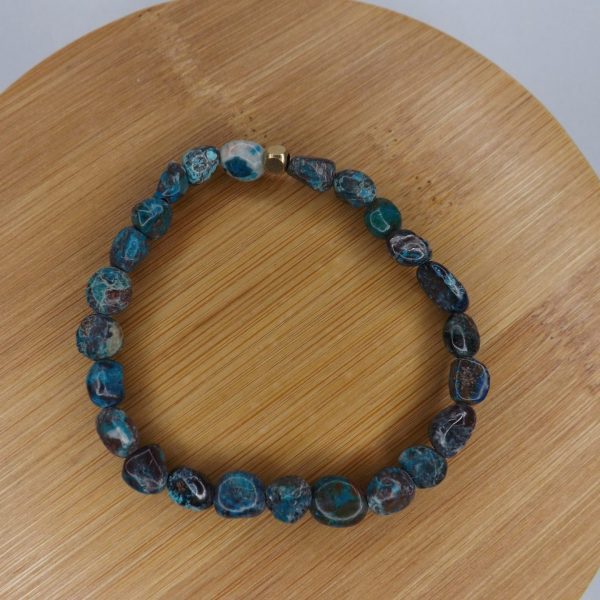 Bracelet Chrysocolle – Perles roulées A