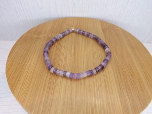 Bracelet Améthyste – Perles Heishi 4mm