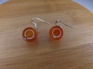 Boucles d’oreilles en Cornaline Boule A