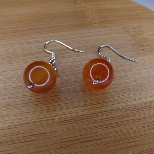 Boucles d’oreilles en Cornaline Boule A