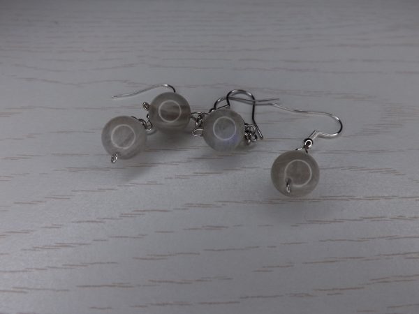 Boucles d'oreilles en Labradorite Boule A+ – Image 2