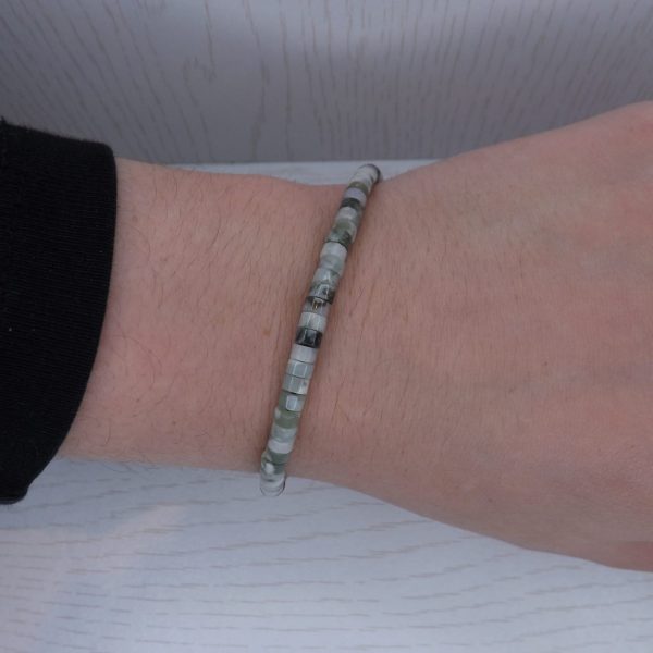 Bracelet Jade Paix (Peace Jade) – Perles Heishi 4mm