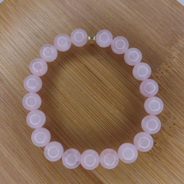 Bracelet Quartz Rose – Perles 8mm