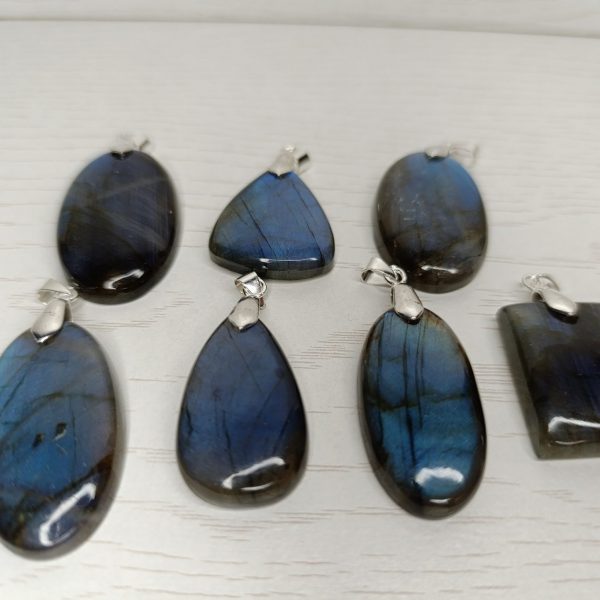 Pendentif Labradorite Bleue – Cabochons – AA