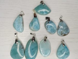 Pendentif Larimar – Cabochons – AA