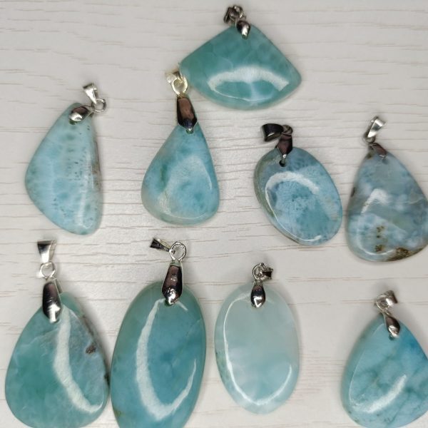 Pendentif Larimar – Cabochons – AA