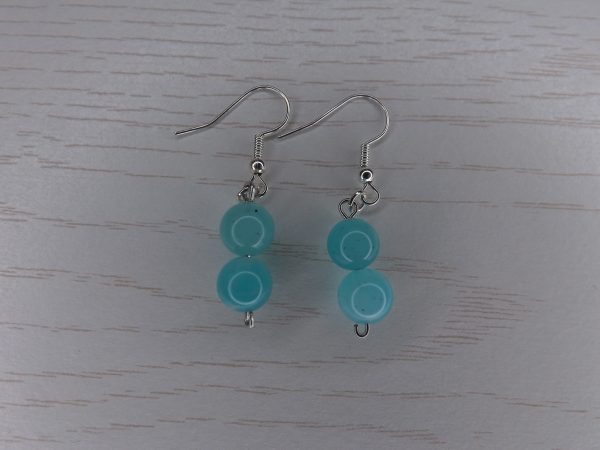 Boucles d'oreilles en Amazonite Boule AA – Image 4