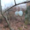 boucles d'oreilles en amazonite verte forme coeur pierre naturelle