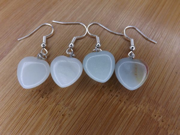 Boucles d'oreilles en Amazonite Coeur – Image 2