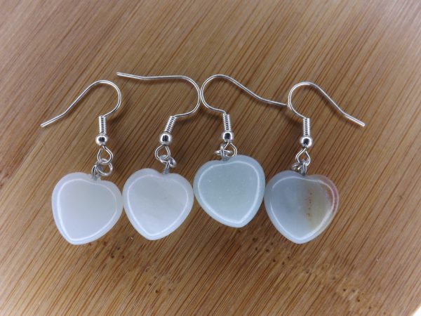 Boucles d'oreilles en Amazonite Coeur – Image 3