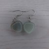 boucles d'oreilles en amazonite verte forme coeur pierre naturelle