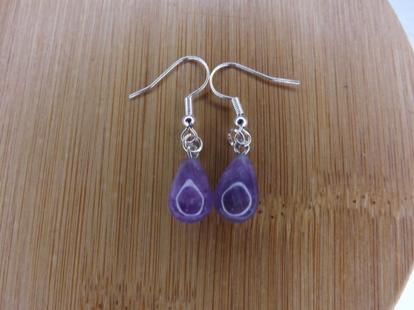 Boucles d'oreilles en Améthyste Goutte – Image 4