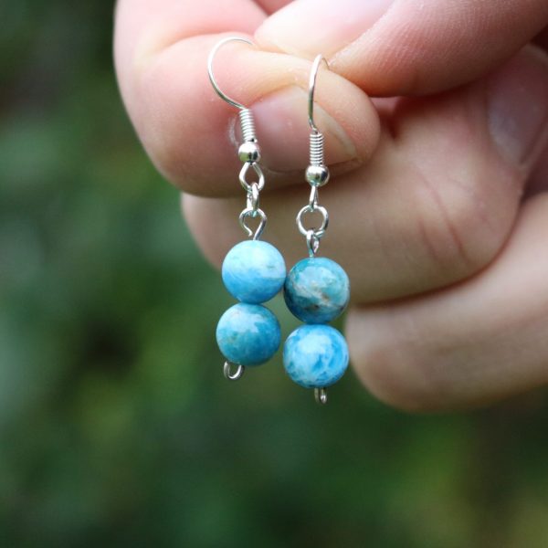 Boucles d’oreilles en Apatite Boule