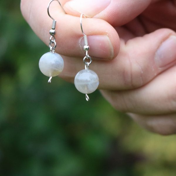 Boucles d’oreilles en Labradorite Boule A+