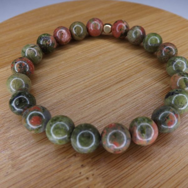 Bracelet Unakite – Perles 8mm