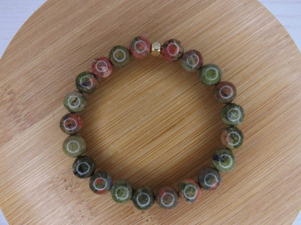 Bracelet Unakite - Perles 8mm – Image 3